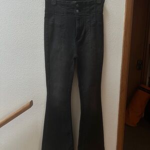 Black Flared High-Waisted Jeans Free People